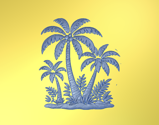 Trees and Foliage Background Elements | CNC File for Carveco 3D Relief