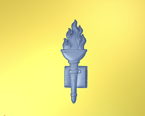 Torch for Jurassic Park Gate | CNC File for Carveco 3D Relief