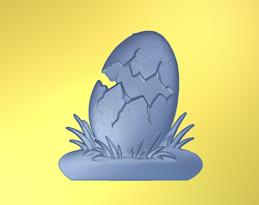Dinosaur Egg 3D Relief Carving | CNC File for Carveco 3D Relief