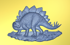 Stegosaurus Dinosaur Carving | CNC File for Carveco 3D Relief