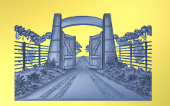 Full Jurassic Park Gate Scene | CNC File for Carveco 3D Relief