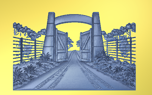 Full Jurassic Park Gate Scene | CNC File for Carveco 3D Relief