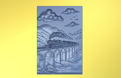 Train Page | CNC File for Carveco 3D Relief