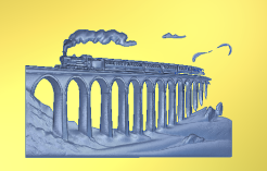 Train | CNC File for Carveco 3D Relief