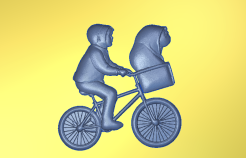Boy Bike Et | CNC File for Carveco 3D Relief