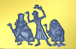 Hitchhiking Ghosts | Haunted Mansion CNC File for Carveco 3D Relief